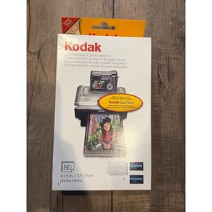 Kodak PH80 Color Cartridge Photo Paper Kit 80 4x6 Photos Easyshare